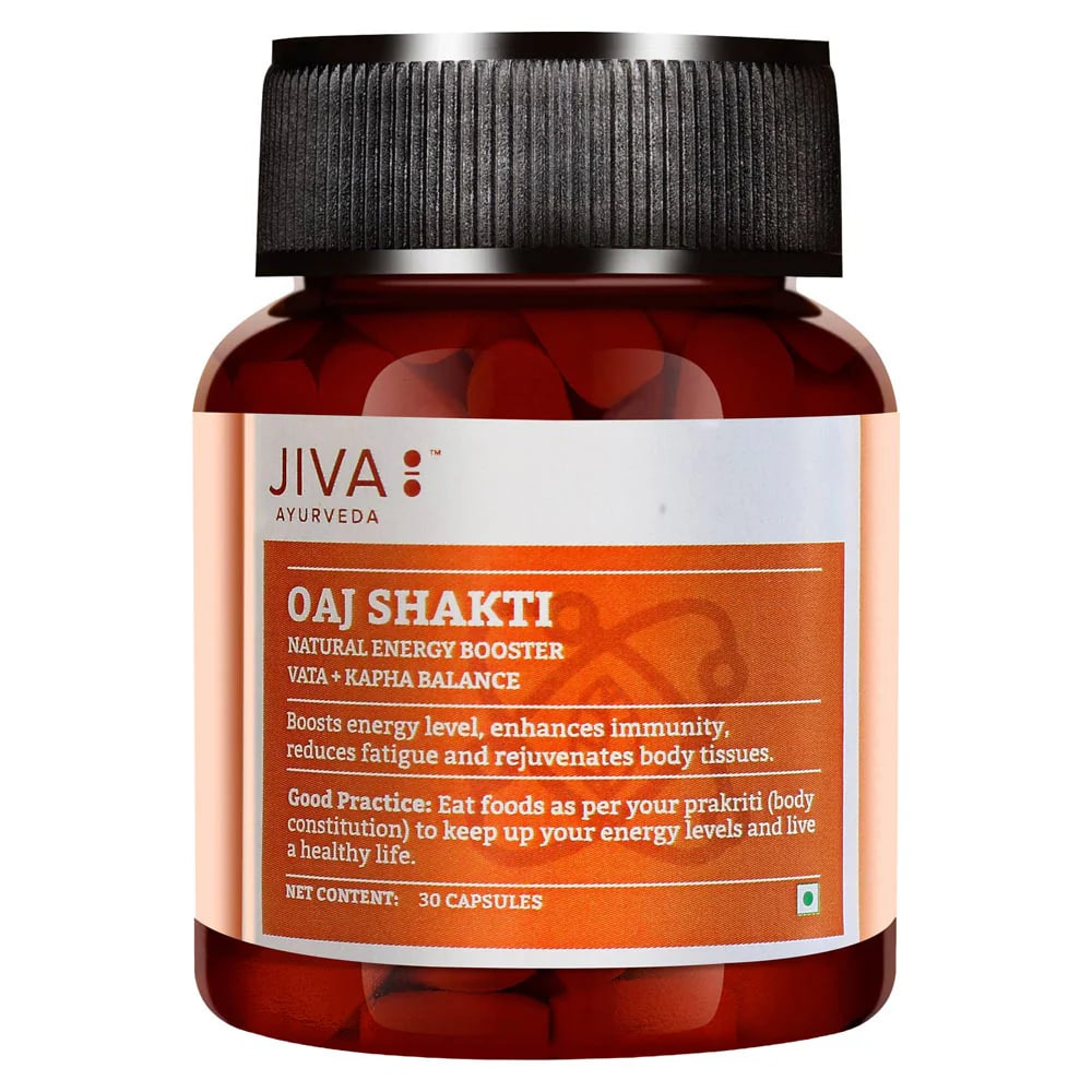 Оадж Шакти, усиление жизненного тонуса, 30 таблеток, Джива Аюрведа; Oaj Shakti, Jiva Ayurveda — купить в интернет-магазине