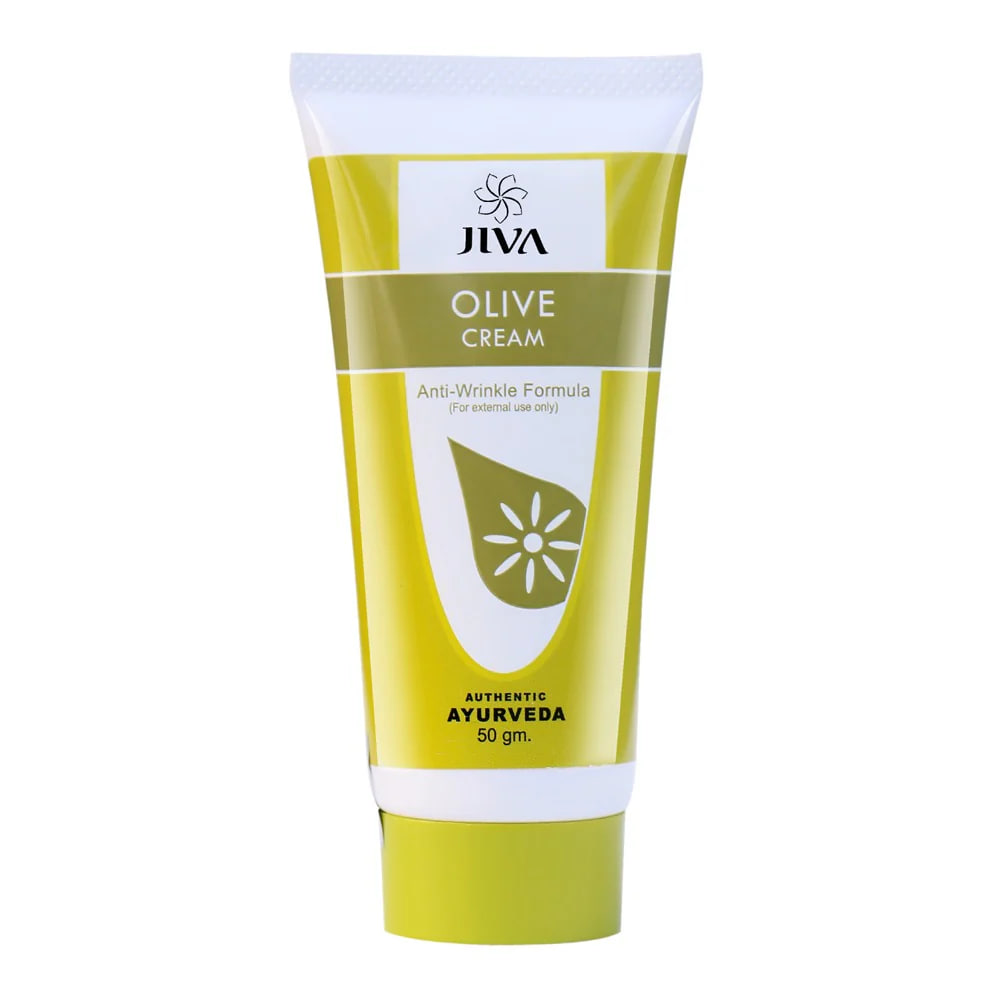 Крем оливковый, от морщин, 50 г, Джива Аюрведа; Olive cream, against wrinkles, 50 g, Jiva Ayurveda — купить в интернет-магазине