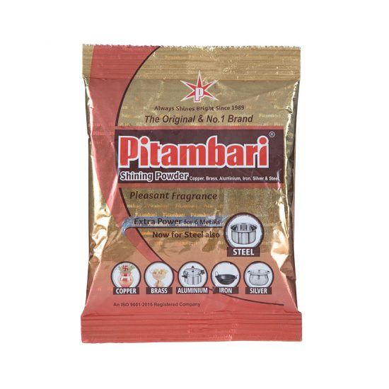 Питамбари: порошок для чистки меди и др. металов, 200 г; Pitambari Shining Powder 200gm – for 6 metals — купить в интернет-магазине