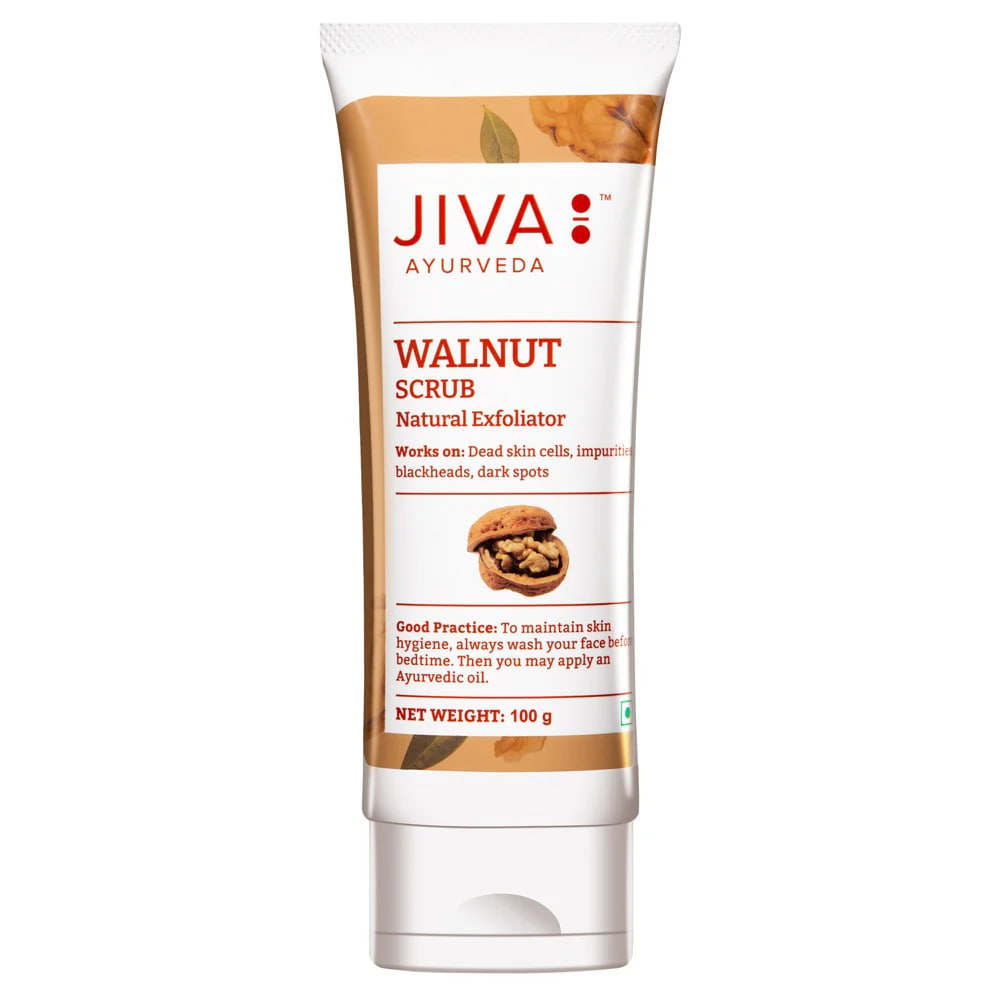 Скраб для тела, ореховый, 100 г, Джива Аюрведа; Body Scrub, Nut, 100 g, Jiva Ayurveda — купить в интернет-магазине