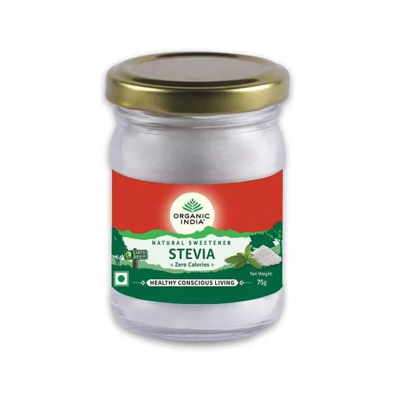 Стевия, натуральный сахарозаменитель, 75 г, Органик Индия; Stevia, 75 g, Organic India — купить в интернет-магазине