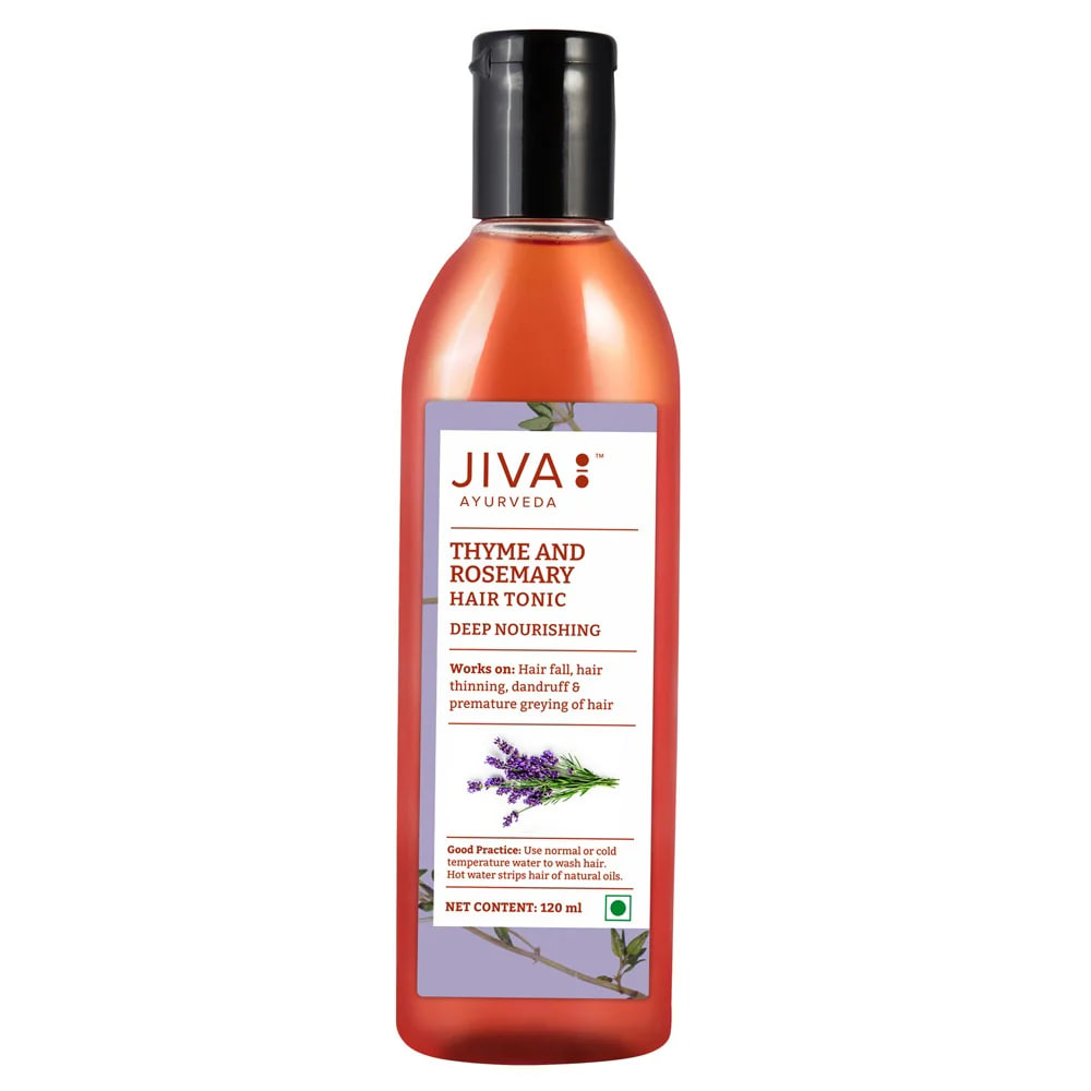 Тонер для волос с розмарином и тимьяном, 120 мл, Jiva Ayurveda; Thyme & Rosemary Tonic For Healthy Hair, 120 ml, Jiva Ayurveda — купить в интернет-магазине