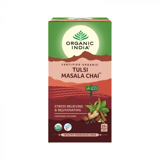 Тулси Масала Чай, 25 пакетиков, Органик Индия; Tulsi Masala Tea, 25 bags, Organic India — купить в интернет-магазине