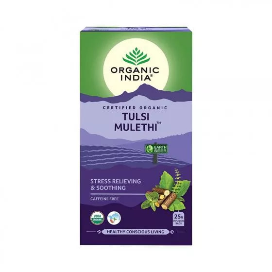 Тулси чай с лакрицей, 25 пакетиков, Органик Индия; Tulsi Mulethi Tea, 25 bags, Organic India — купить в интернет-магазине