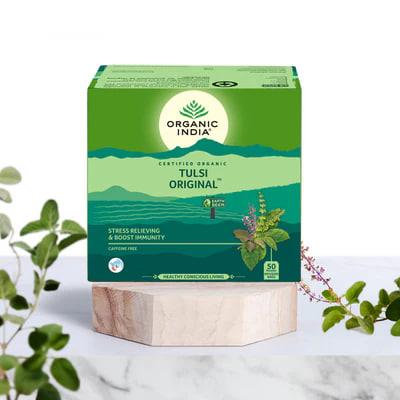Чай тулси ориджинал, 50 пакетиков, Органик Индия; Tulsi tea original, 50 bags, Organic India — купить в интернет-магазине