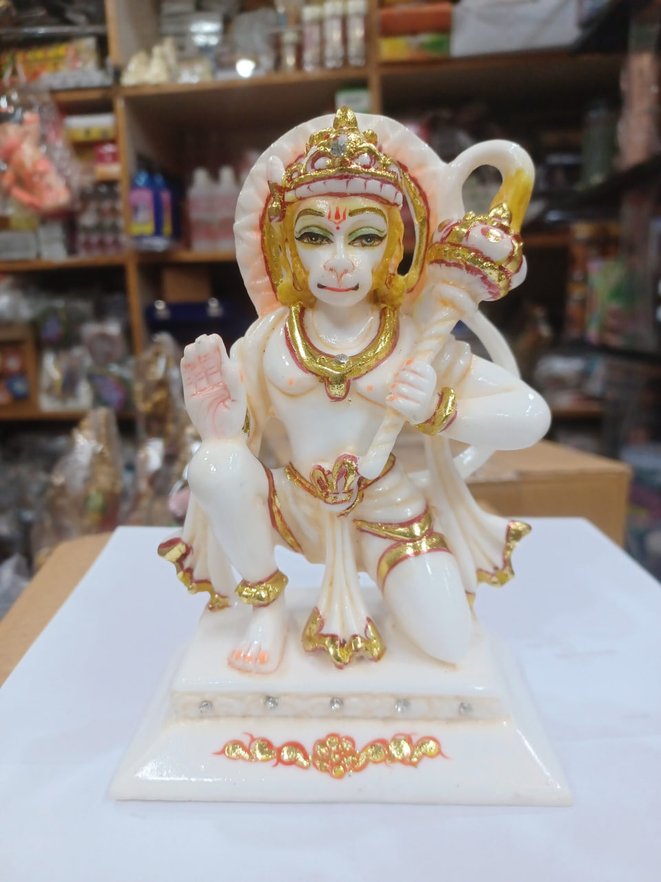 Хануман мурти, мрамор; Marble Hanuman Murti (6 Inches), Rasbiharilal — купить в интернет-магазине
