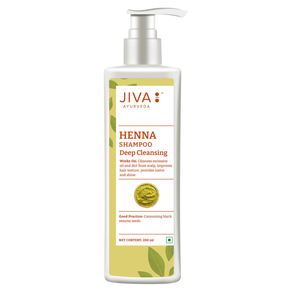 Шампунь с хной, 200 мл, Jiva Ayurveda; Henna Shampoo, 200 ml, Jiva Ayurveda — купить в интернет-магазине