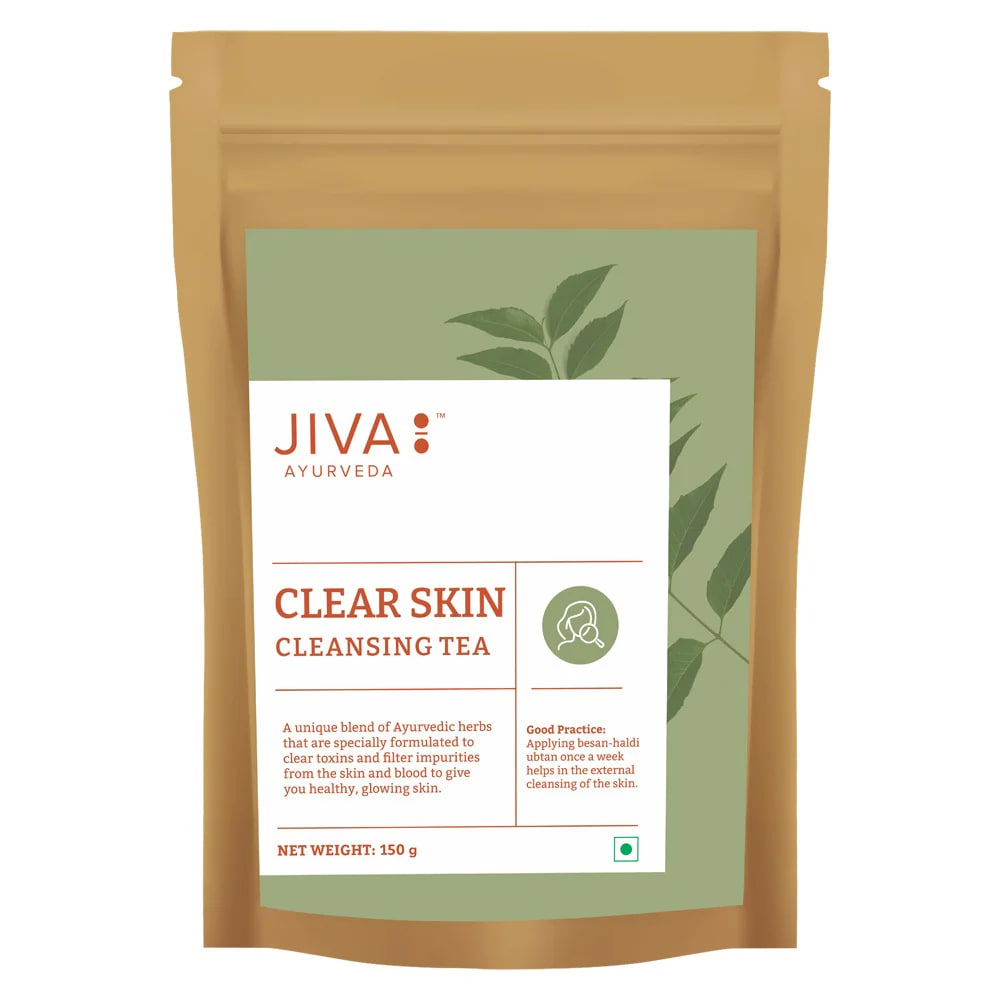 Чай без кофеина, для очищения кожи, 150 г, Джива Аюрведа; Decaffeinated Tea, Skin Cleansing, 150g, Jiva Ayurveda — купить в интернет-магазине