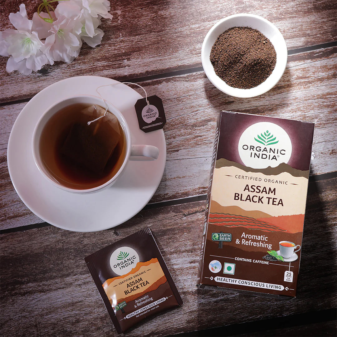 Черный чай Ассаам, 25 пакетиков, Органик Индия; Black tea Assam, 25 bags, Organic India — купить в интернет-магазине