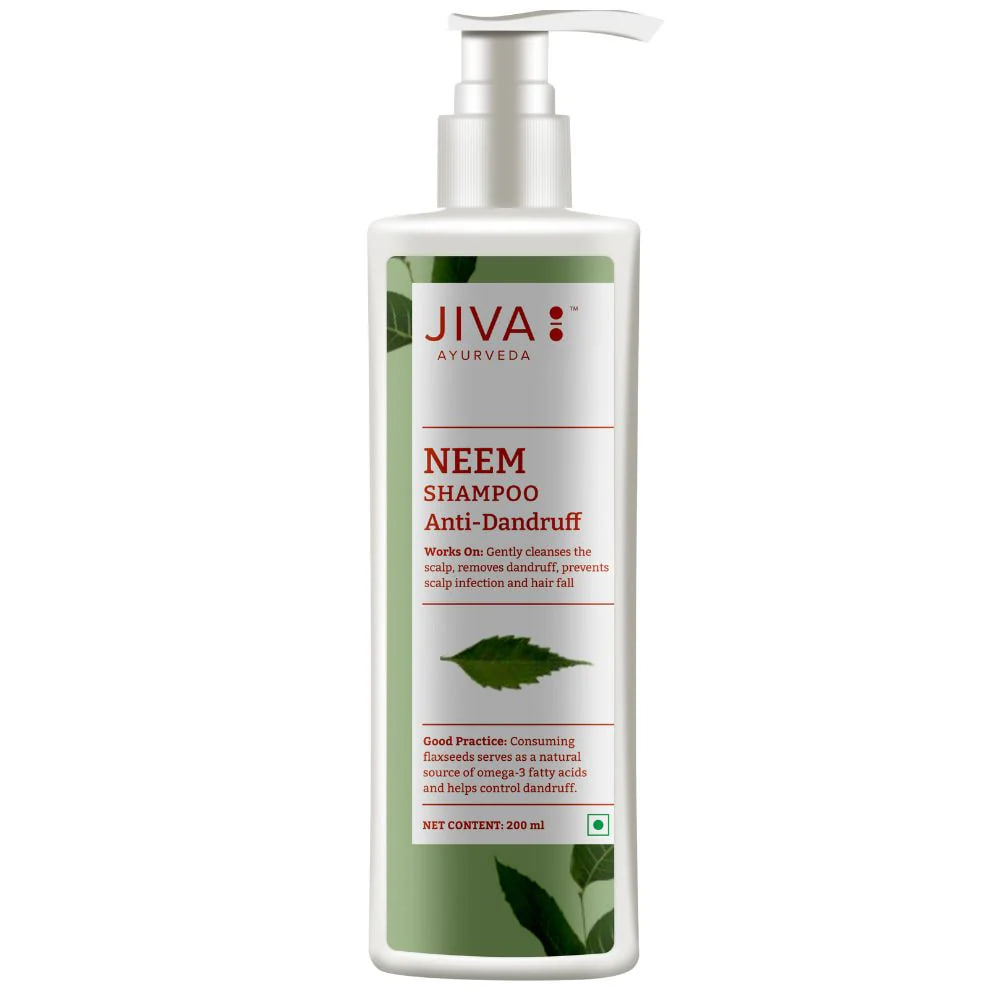 Шампунь с нимом, антигрибковый, 200 мл, Jiva Ayurveda; Neem Shampoo, 200 ml, Jiva Ayurveda — купить в интернет-магазине
