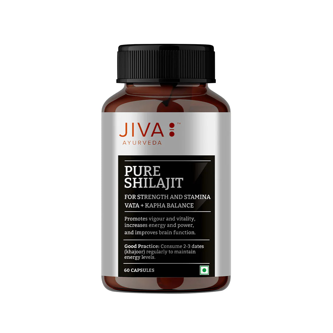 Шиладжит, 60 капсул, Джива Аюрведа; Pure Shilajit 60 Capsule, Jiva Ayurveda — купить в интернет-магазине