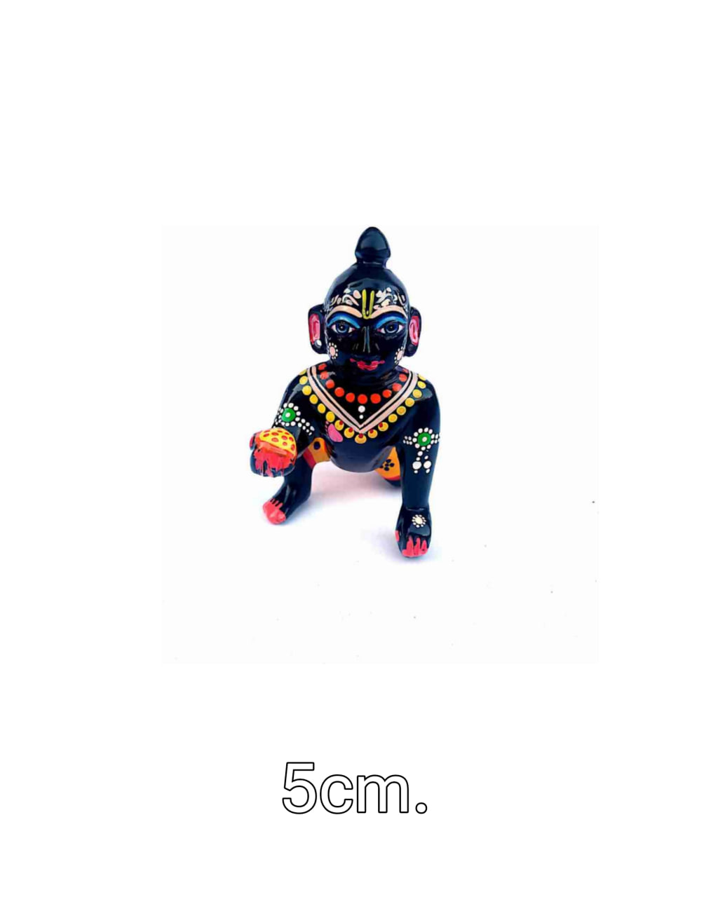 Ладу Гопал черный медный (5 см); Ladoo Gopal black Brass Idol — купить в интернет-магазине