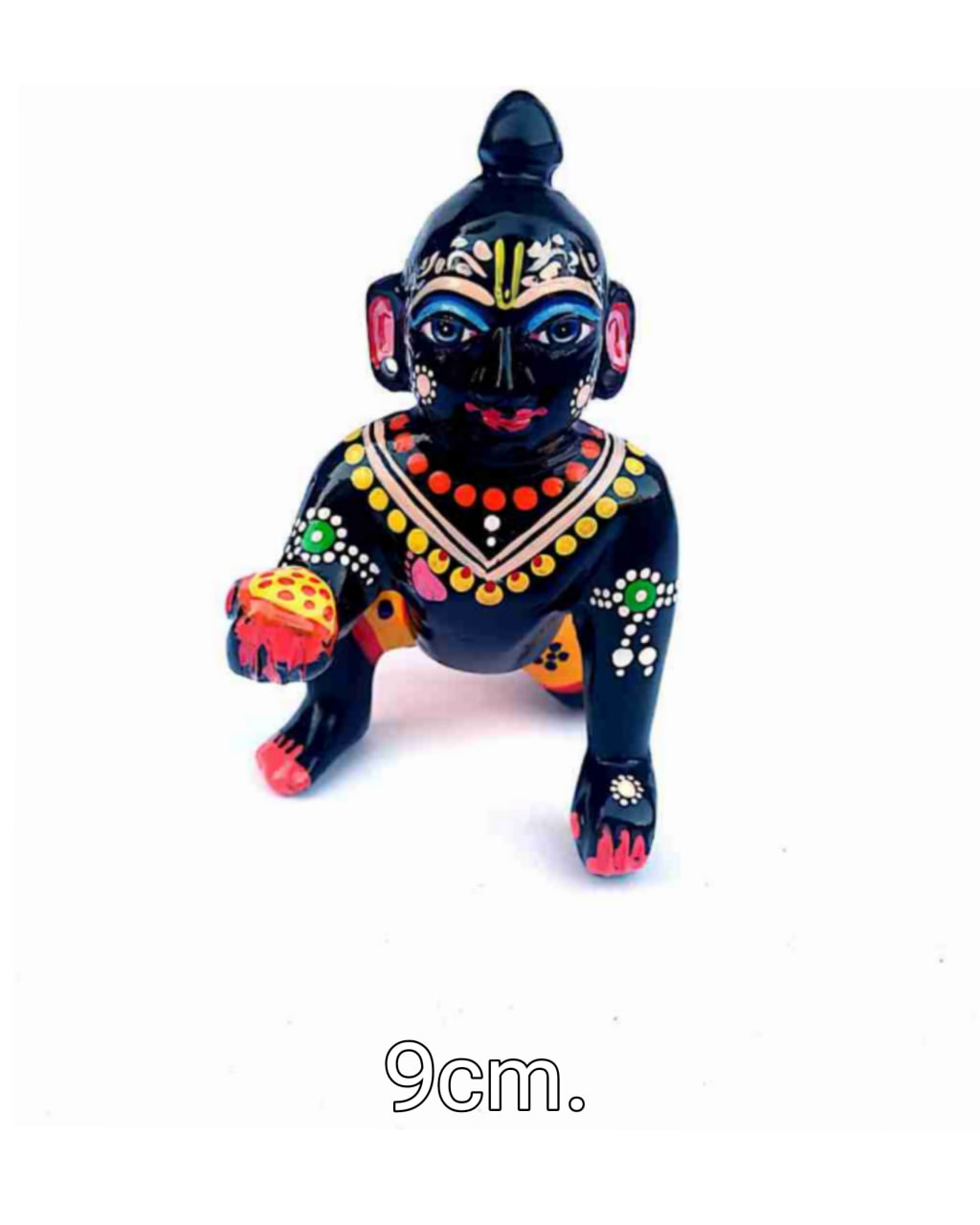 Ладу Гопал черный медный (9 см); Ladoo Gopal black Brass Idol 9 cm — купить в интернет-магазине