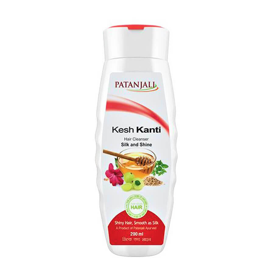 Шампунь для волос "Шелк и Блеск" Кеш Канти 200 мл; Silk & Shine Hair Cleanser Kesh Kanti Patanjali 200 ml — купить в интернет-магазине