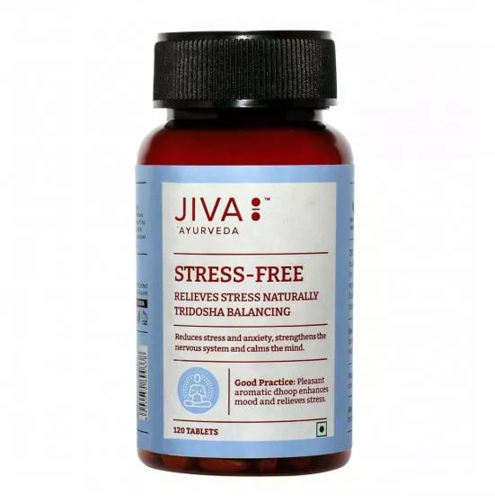 Стресс Фри, 120 таблеток, производитель Джива Аюрведа; Stress Free 120 Tablets Jiva Ayurveda — купить в интернет-магазине