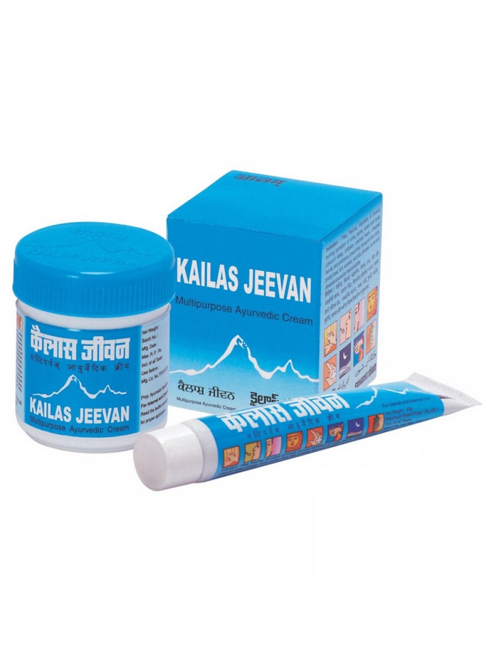 Крем "Кайлаш Дживан", 120 г, производитель "Аюрведа Самшодханалая", Kailas Jeevan, 120 g, Ayurved Sumshodhanalaya — купить в интернет-магазине