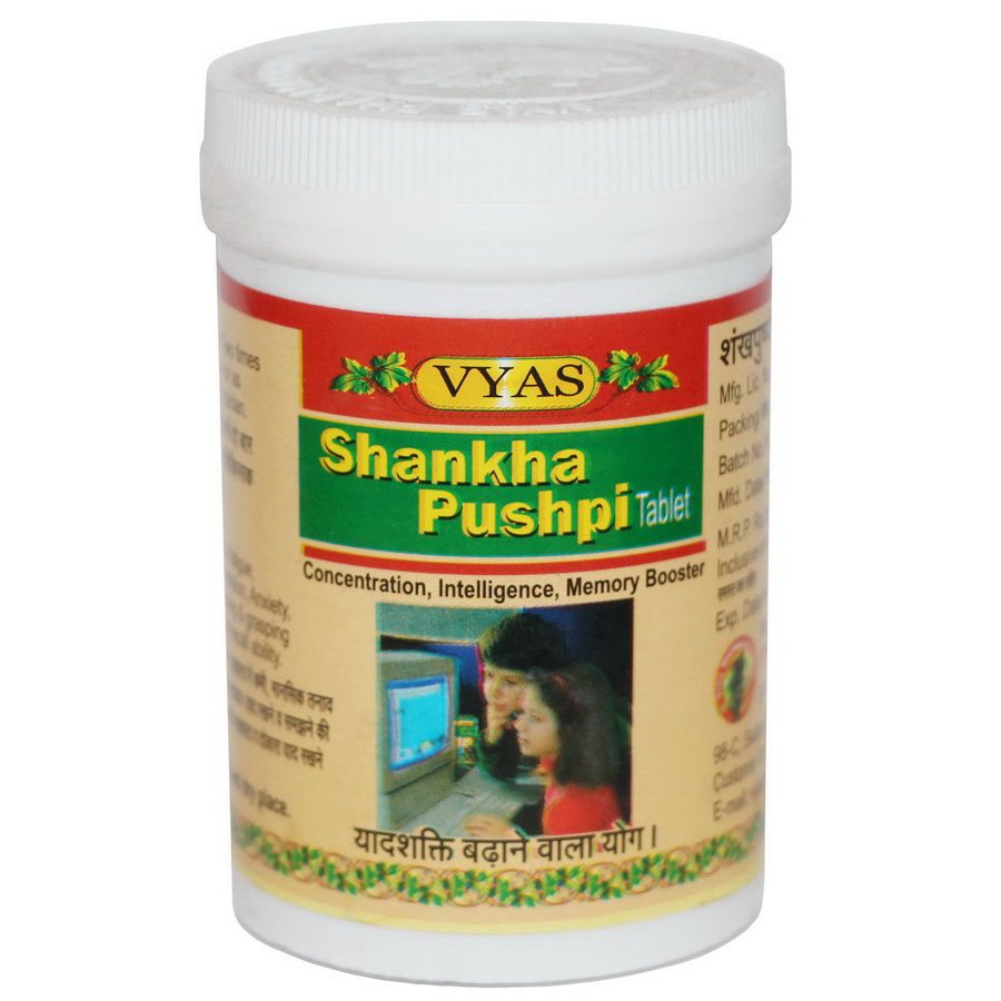 ШанкхаПушпи, 100 таб., производитель "Вьяс", Shankha Pushpi, 100 tabs., Vyas — купить в интернет-магазине
