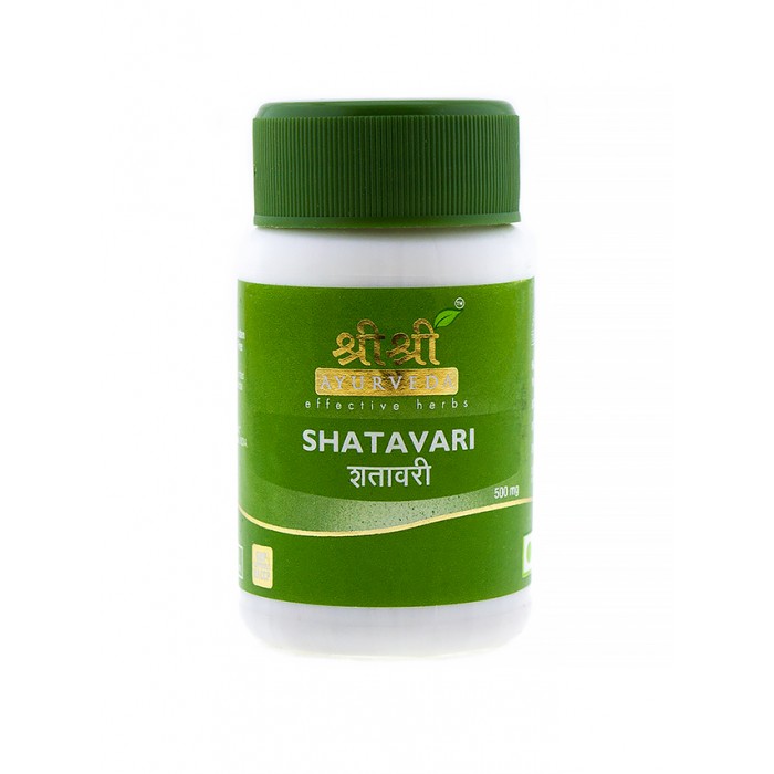 Шатавари 500 мг, 60 таб., производитель "Шри Шри Аюрведа", Shatavari 500 mg, 60 tabs., Sri Sri Ayurveda — купить в интернет-магазине