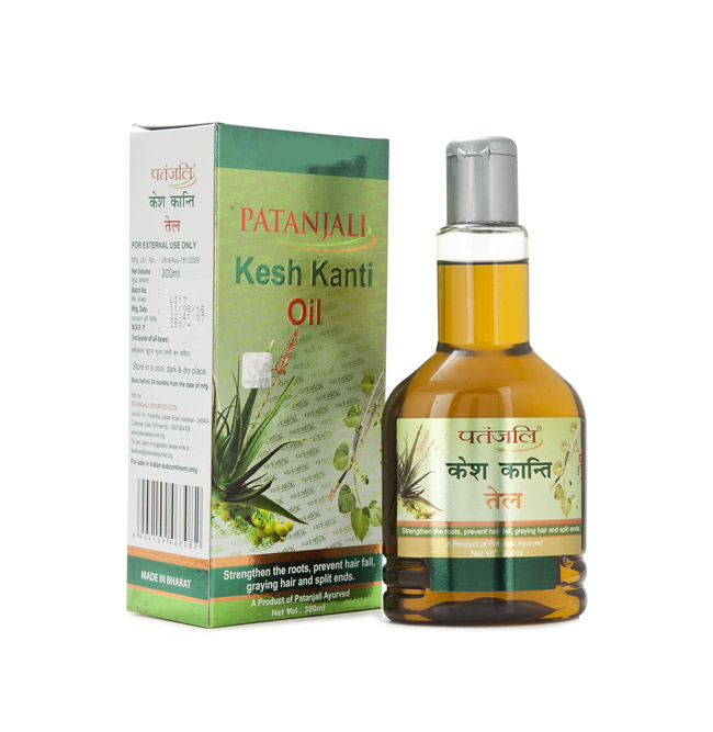 Масло для волос "Кеш Канти", 100 мл, производитель "Патанджали", Kesh Kanti Hair Oil, 100 ml, Patanjali — купить в интернет-магазине