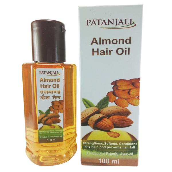 Масло для волос "Миндаль", 100 мл, производитель "Патанджали", Almond Hair Oil, 100 ml, Patanjali — купить в интернет-магазине