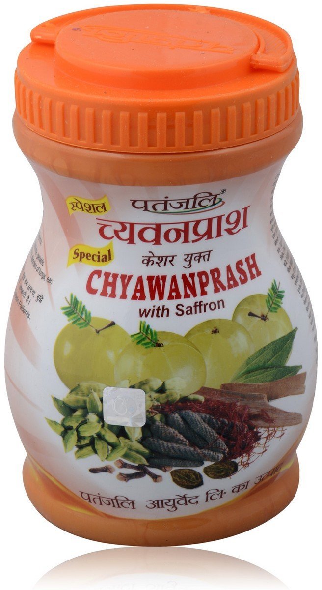Чаванпраш с шафраном, 500 г, производитель "Патанджали", Chyawanprash with Saffron, 500 g, Patanjali — купить в интернет-магазине