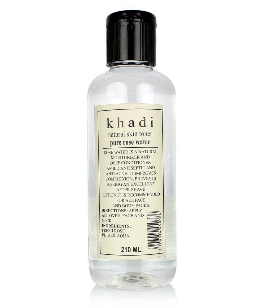 Тоник для кожи "Чистая розовая вода", 210 мл, производитель "Кхади", Natural skin toner "Pure Rose Water", 210 ml, Khadi — купить в интернет-магазине