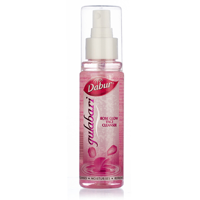 Увлажняющий розовый спрей для лица, 100 мл, производитель "Дабур", Gulabari Rose Glow Face Cleanser, 100 ml, Dabur — купить в интернет-магазине
