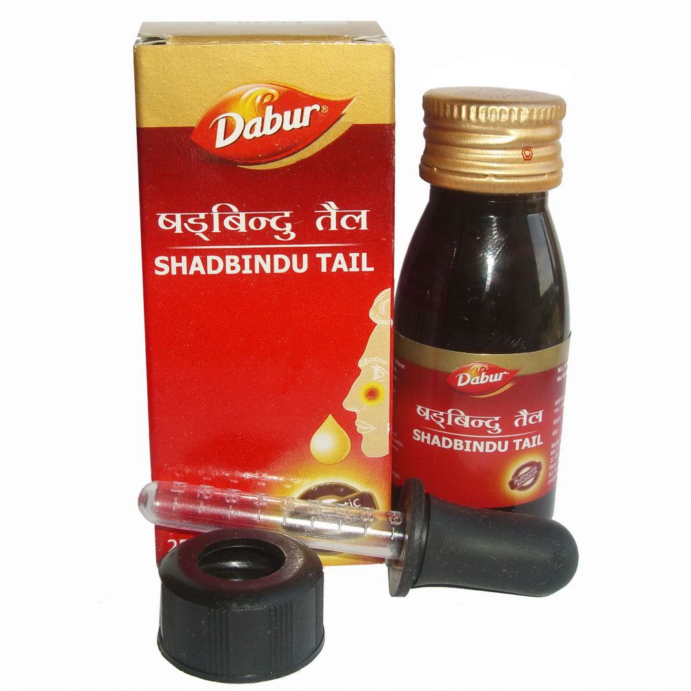 Масляные капли "Шадбинду", 25 мл, производитель "Дабур", Shadbindu Tail, 25 ml, Dabur — купить в интернет-магазине