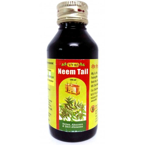 Масло "Ним": от кожных заболеваний, 60 мл, производитель "Вьяс", Neem Tail (Oil), 60 ml, Vyas — купить в интернет-магазине