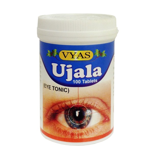 Таблетки для зрения Уджала, 100 таб., производитель "Вьяс", Ujala, 100 tabs., Vyas — купить в интернет-магазине