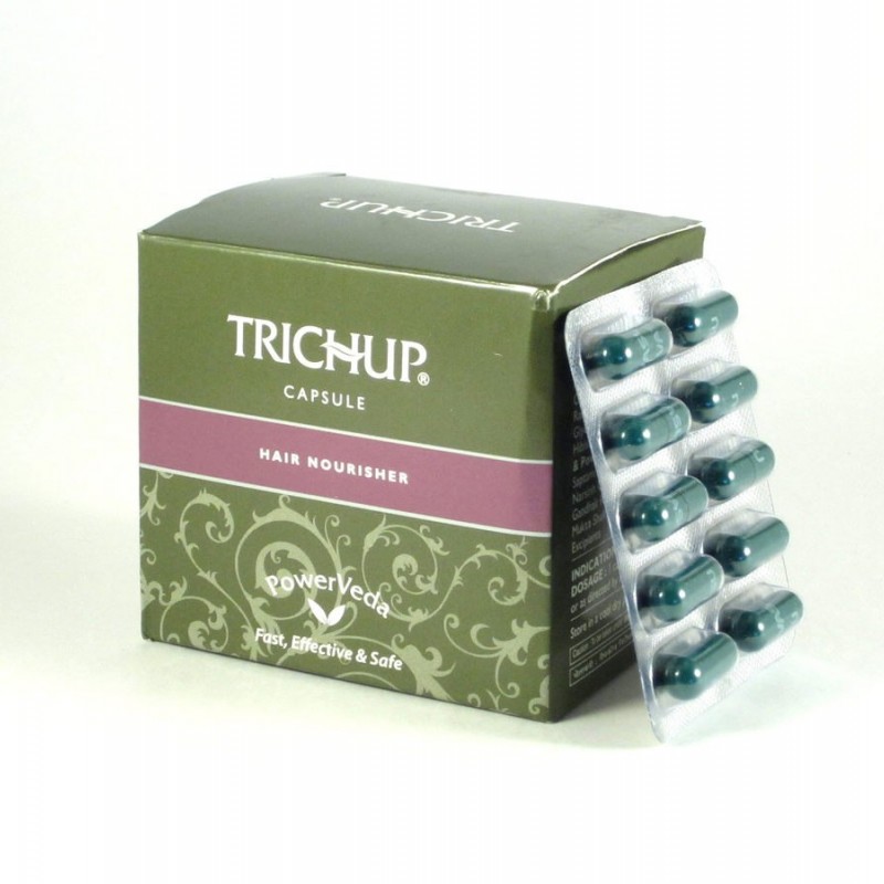 Травяные капсулы для роста волос "Тричуп", 10 кап., производитель "Васу", Trichup capsules Hair Nourishment, 10 caps., Vasu — купить в интернет-магазине