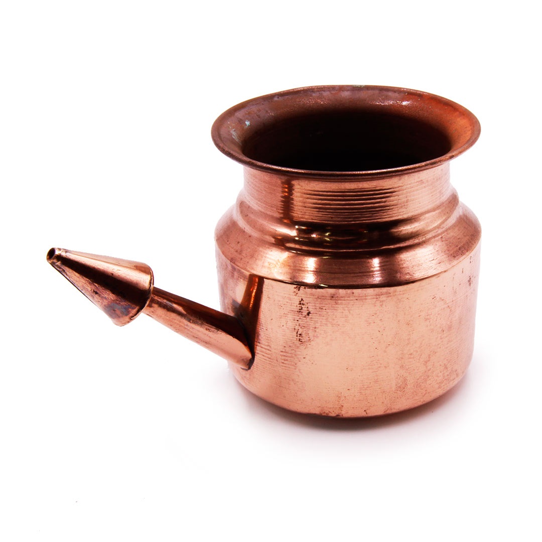 Нети пот, сосуд для йога из меди, высота 7 см. / COPPER NETI POT — купить в интернет-магазине