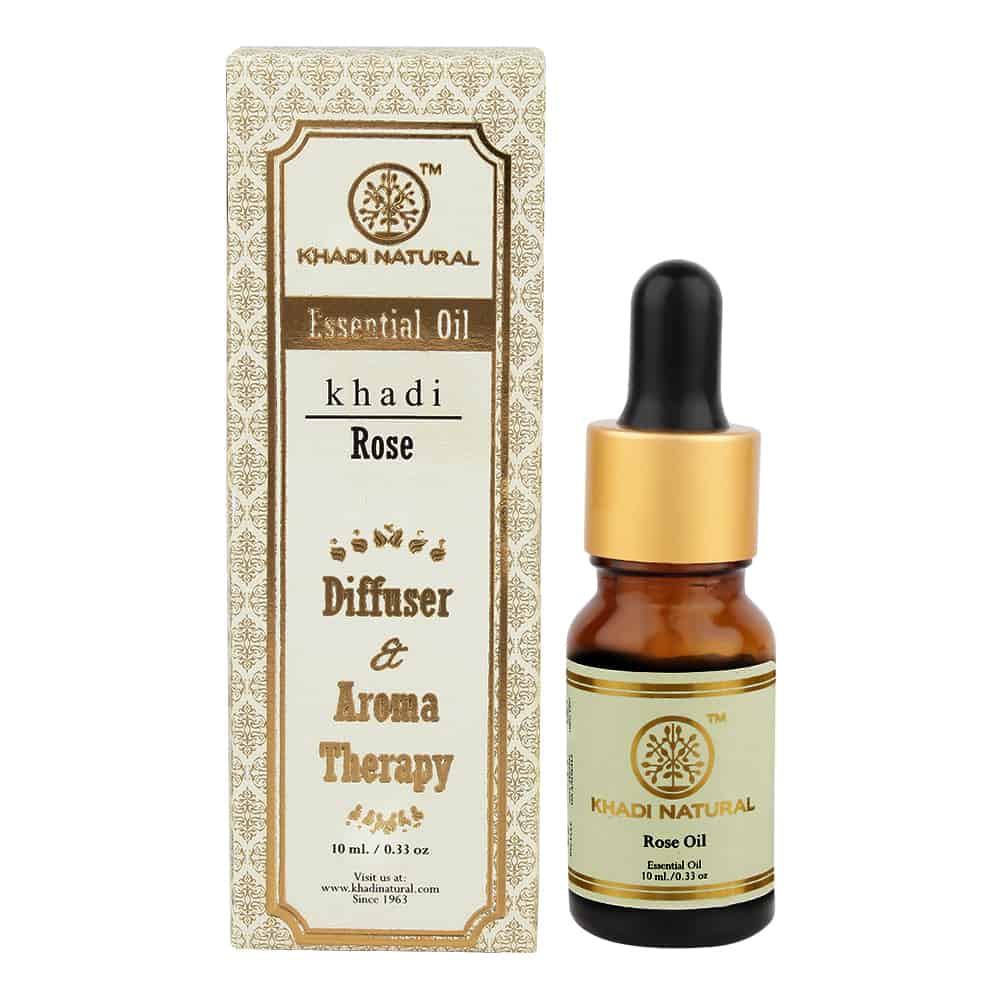 Эфирное масло для ароматерапии "Роза", 10 мл, производитель "Кхади", Essential Oil Rose", Diffuser & Aroma Therapy, 10 ml, Khadi — купить в интернет-магазине