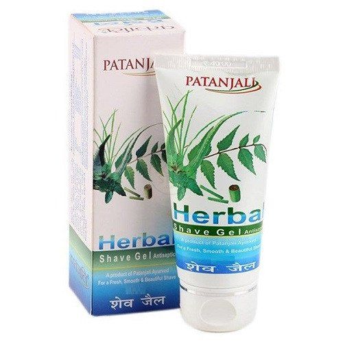 Гель-антисептик для бритья, 50 г, производитель "Патанджали", Herbal Shave Gel, 50 g, Patanjali — купить в интернет-магазине