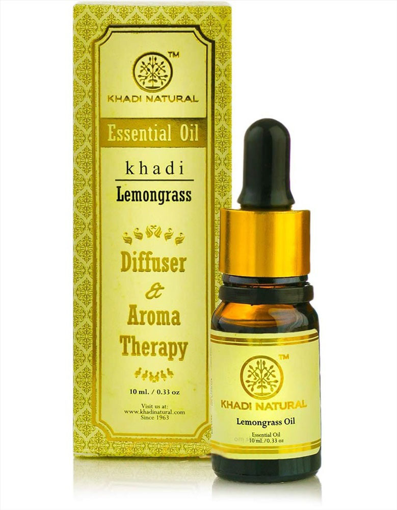 Эфирное масло для ароматерапии "Лемонграсс", 10 мл, производитель "Кхади", Essential Oil "Lemongrass", Diffuser & Aroma Therapy, 10 ml, Khadi — купить в интернет-магазине