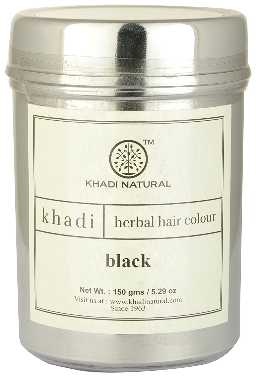 Краска для волос травяная "Черный", 150 г, производитель "Кхади", Herbal Hair Colour, "Black", 150 g, Khadi — купить в интернет-магазине