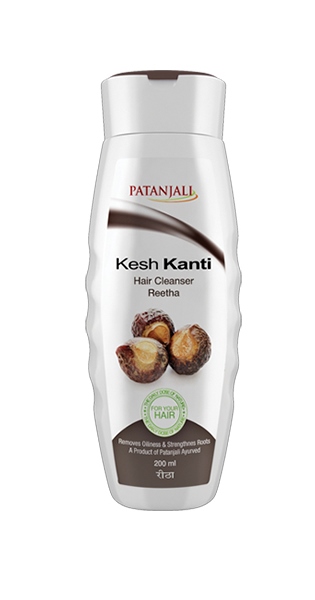 Шампунь для волос "Кеш Канти Ритха", 200 мл, производитель "Патанджали", Shampoo Kesh Kanti Reetha, 200 ml, Patanjali — купить в интернет-магазине
