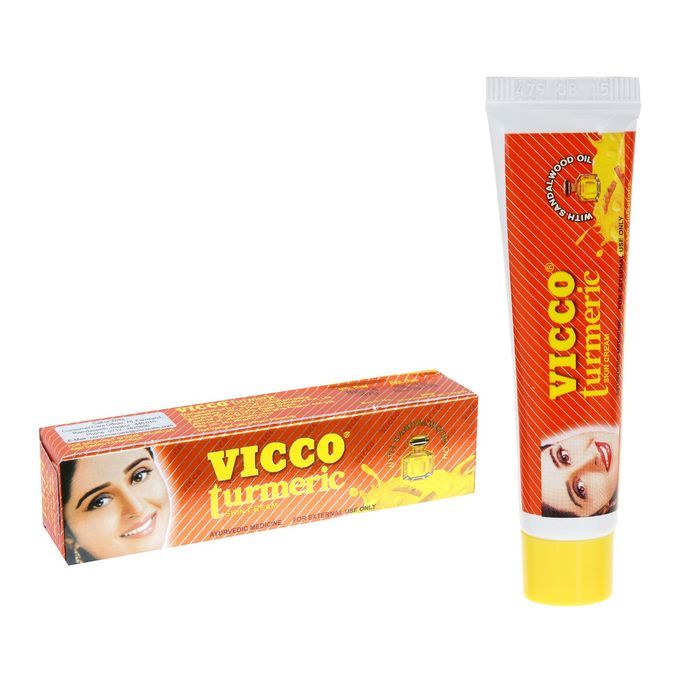 Золотой крем с куркумой "Тармерик", 50 мл, производитель "ВИККО", Turmeric Skin Cream, 50 ml, VICCO — купить в интернет-магазине
