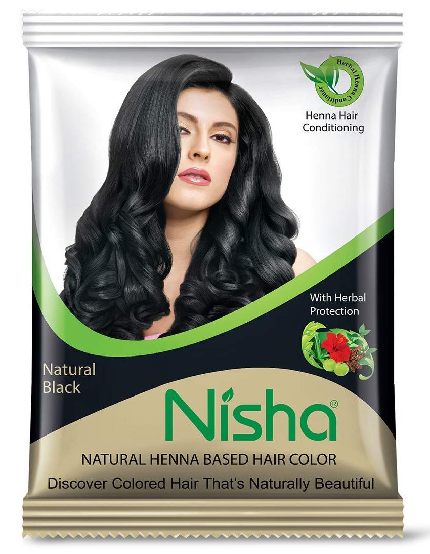 Хна для волос черная "Ниша", 10 г, производитель "Кавери", Henna Nisha Based Black, 10 g, Kaveri — купить в интернет-магазине