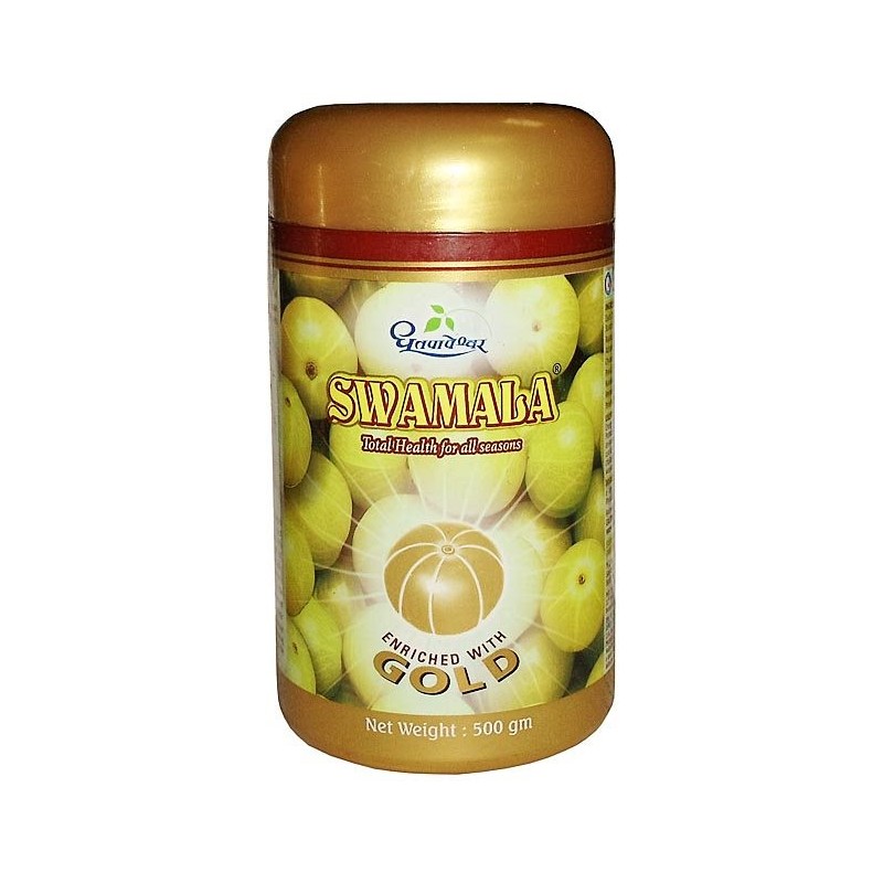 Чаванпраш c золотом "Свамала", 500 г, производитель "Дхутапапешвар", Swamala, 500 g, Dhootapapeshwar — купить в интернет-магазине