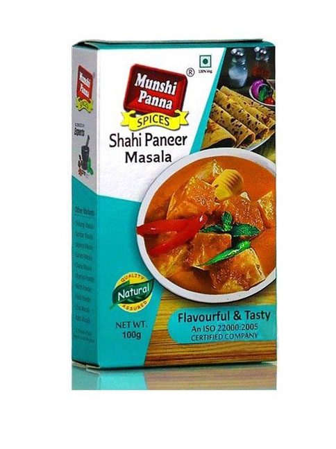 Смесь специй "Шахи Панир Масала", 100 г, производитель "Мунши Панна", Shahi Paneer Masala, 100 g, Munshi Panna — купить в интернет-магазине