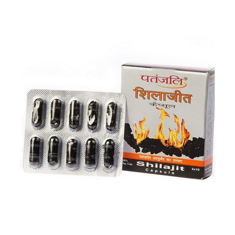 Индийское мумие "Шиладжит", 20 кап., производитель "Патанджали", Shilajit, 20 caps., Patanjali — купить в интернет-магазине