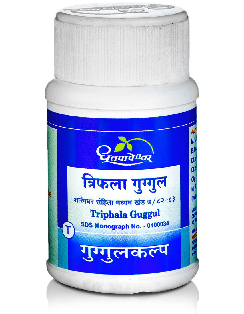 Трифала Гуггул, 60 таб., производитель "Дхутапапешвар", Triphala Guggul, 60 tabs., Dhootapapeshwar — купить в интернет-магазине