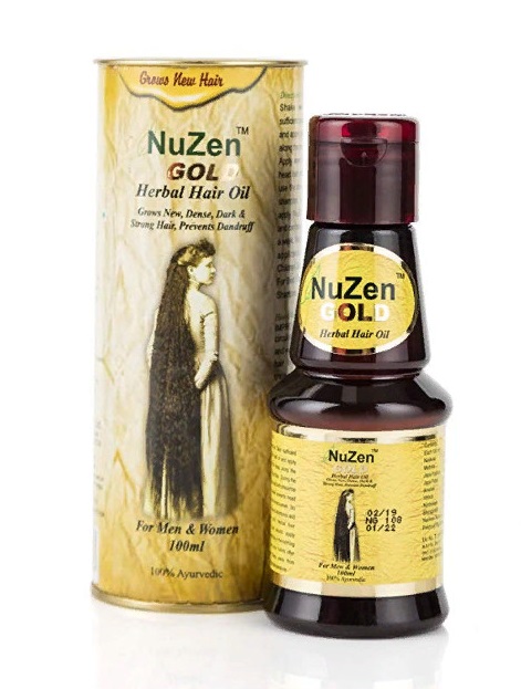 Масло для волос "Голд Хербл", 100 мл, производитель "НуЗен", Gold Herbal Hair oil, 100 ml, NuZen — купить в интернет-магазине