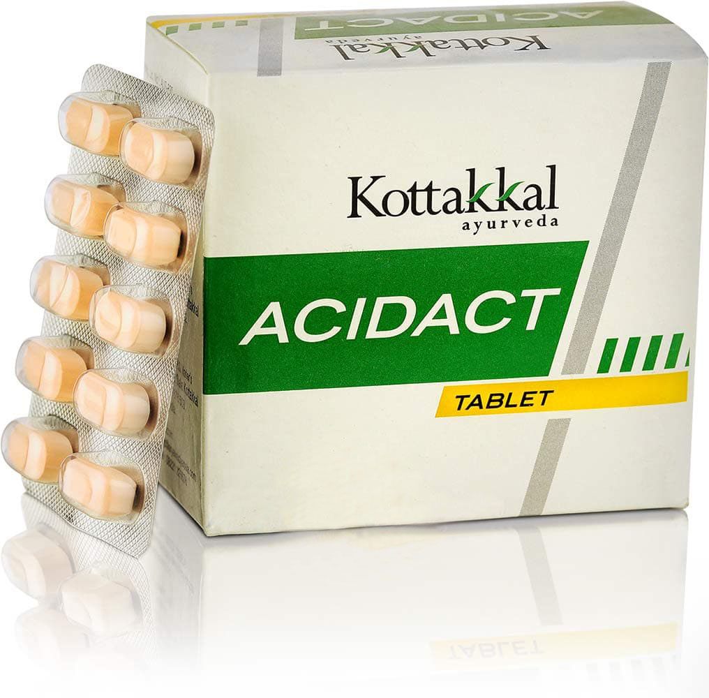 Ацидакт, 100 таб, производитель "Коттаккал Аюрведа", Acidact, 100 tabs, Kottakkal Ayurveda — купить в интернет-магазине