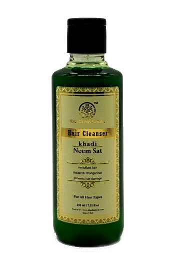 Шампунь "Ним Сат", 210 мл, производитель "Кхади", Shampoo "Neem Sat", 210 ml, Khadi — купить в интернет-магазине
