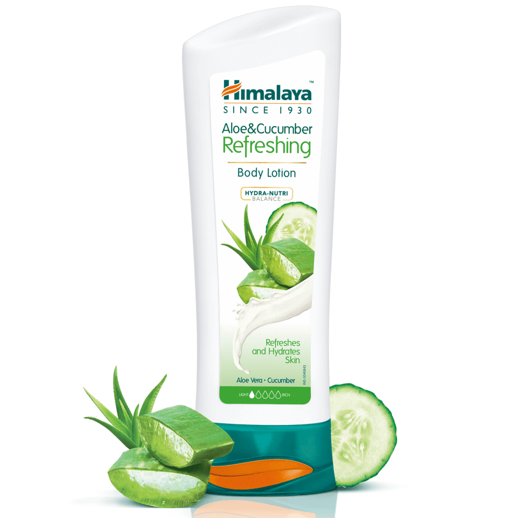 Освежающий лосьон для тела Огурец и Алое Хималая, 100мл,  Aloe & Cucumber Refreshing Body Lotion, Himalaya, 100ml — купить в интернет-магазине