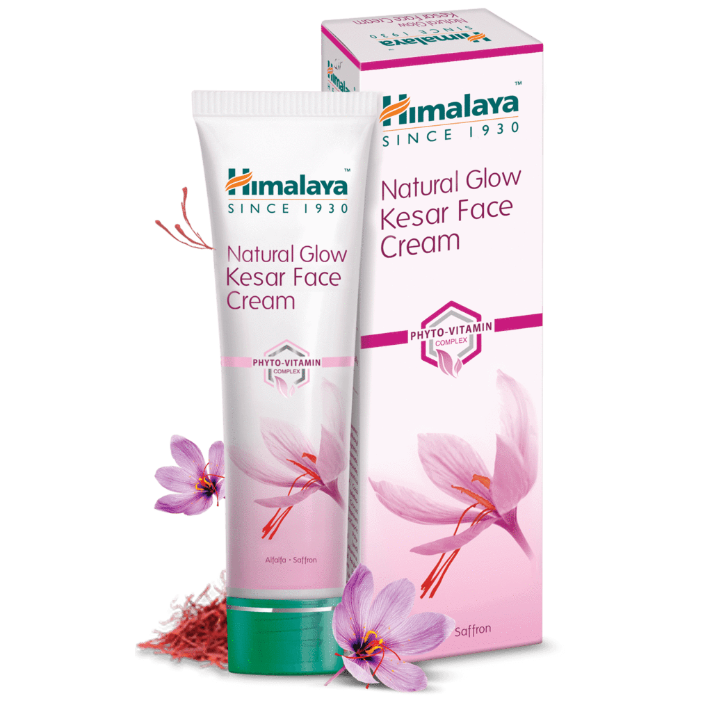Крем для лица натуральное сияние с шафраном Хималая, 50г, Natural Glow Kesar Face Cream Himalaya, 50g — купить в интернет-магазине