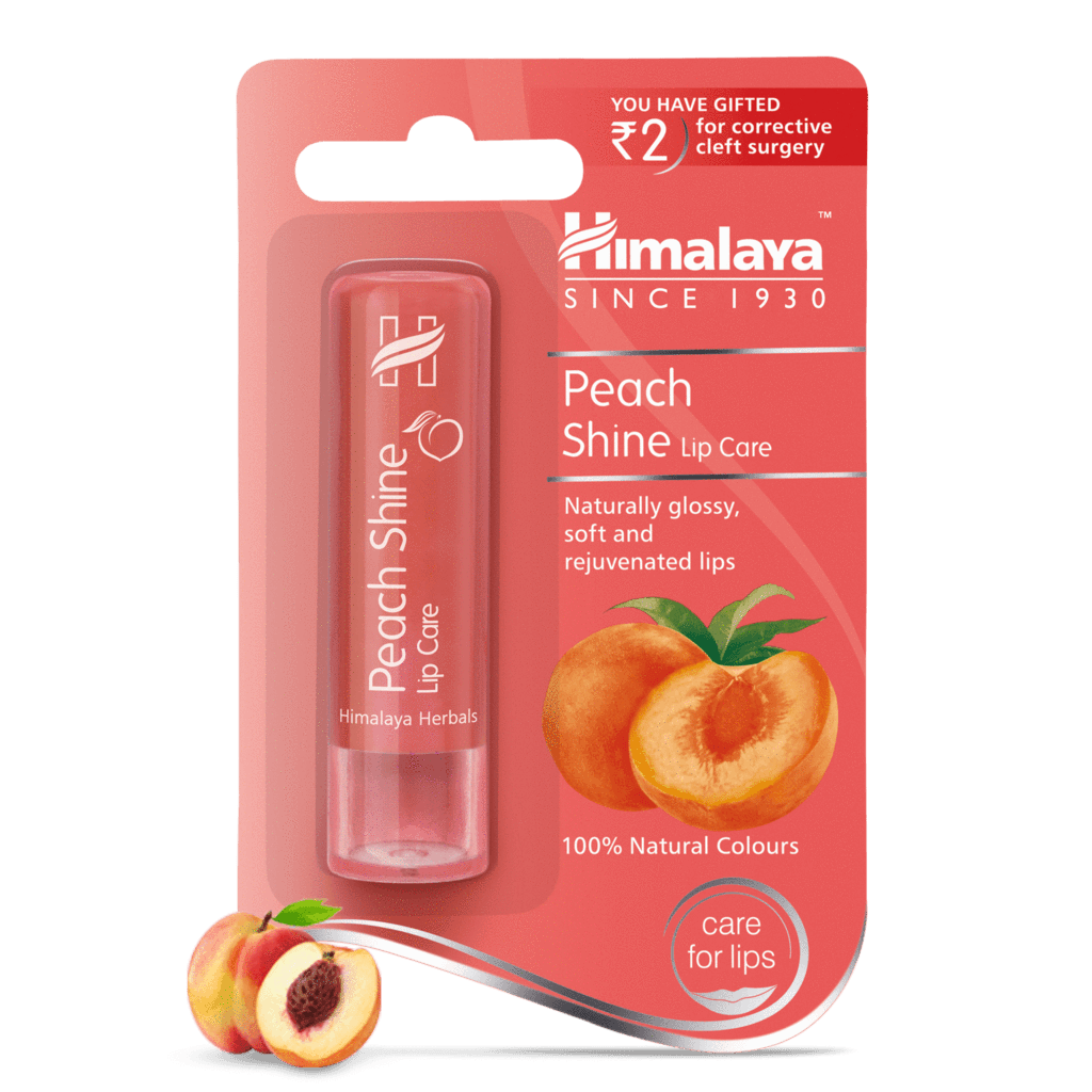 Персиковый блеск-бальзам для губ, 4.5г, производитель "Хималая", Peach Shine Lip Care, 4.5g, Himalaya — купить в интернет-магазине