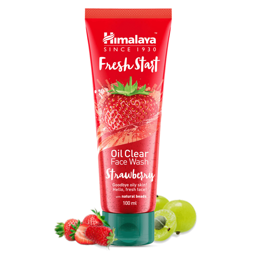 Очищающее средство для лица с клубникой Хималая, 100мл, Fresh Start Oil Clear Strawberry  Face Wash Himalaya, 100ml — купить в интернет-магазине